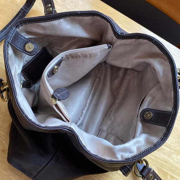 Coach purse bag F-19044 leather brown 12(14)x9x4” pre-owned - Picture 6 of 17